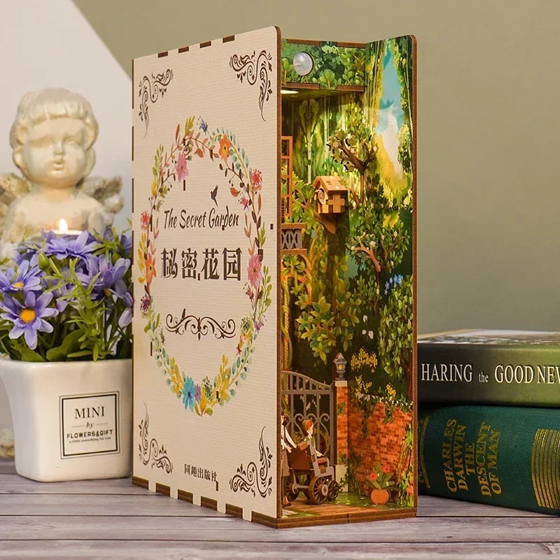 DIY Wooden Book Nook Shelf Ins - Diy Wooden Book Nook Kit Shelf Insert 评论和价格