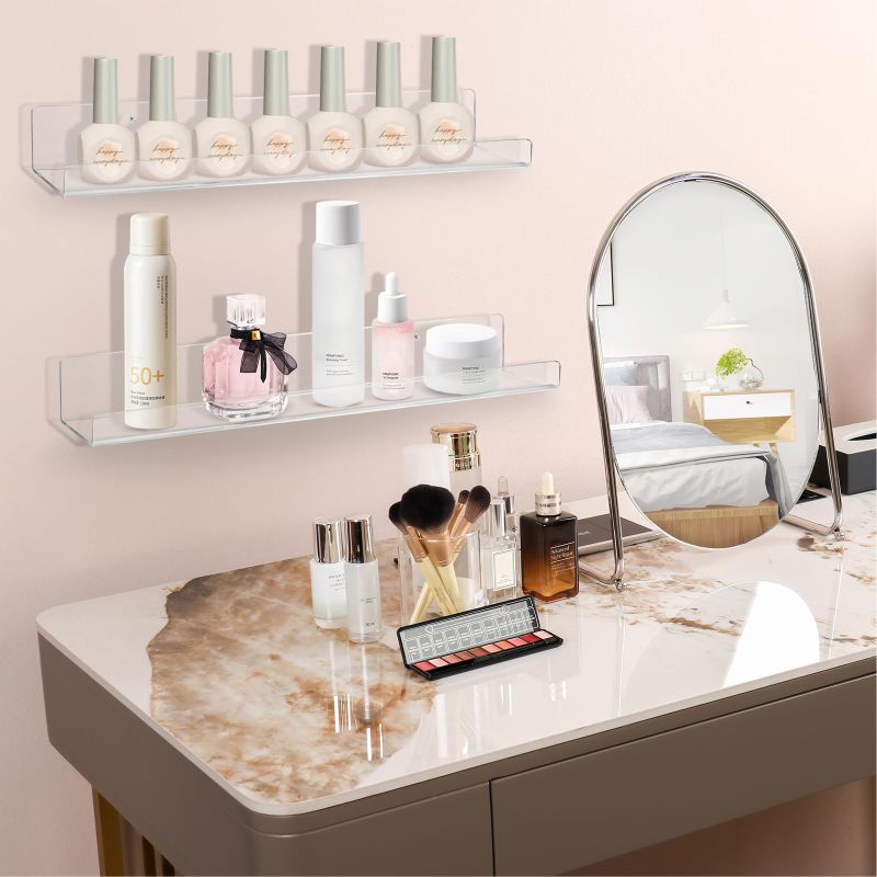 1-5 PCS 30cm Wall Mounted Acry - Clear Acrylic Book Stand Holder 评论和价格