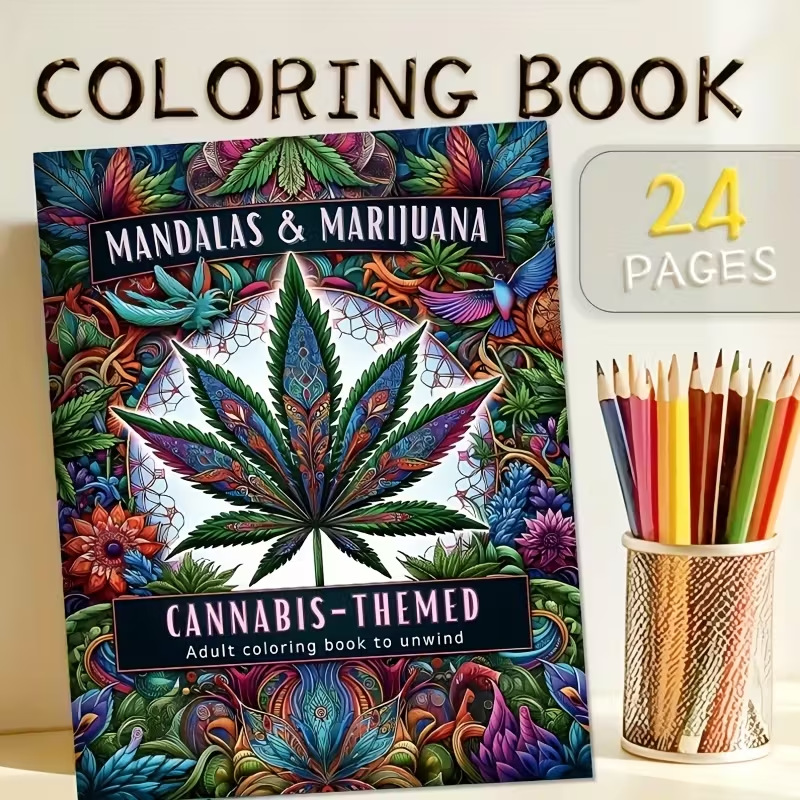 24 Pages Mandala Style, Colori - Adult Coloring Book Stress Relief 评论和价格